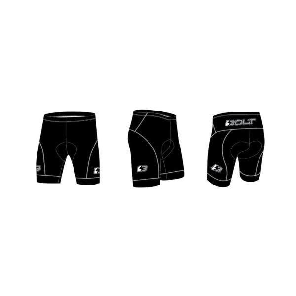 מכנסי רכיבה קצרים מרופדים BOLT BASIC BLACK