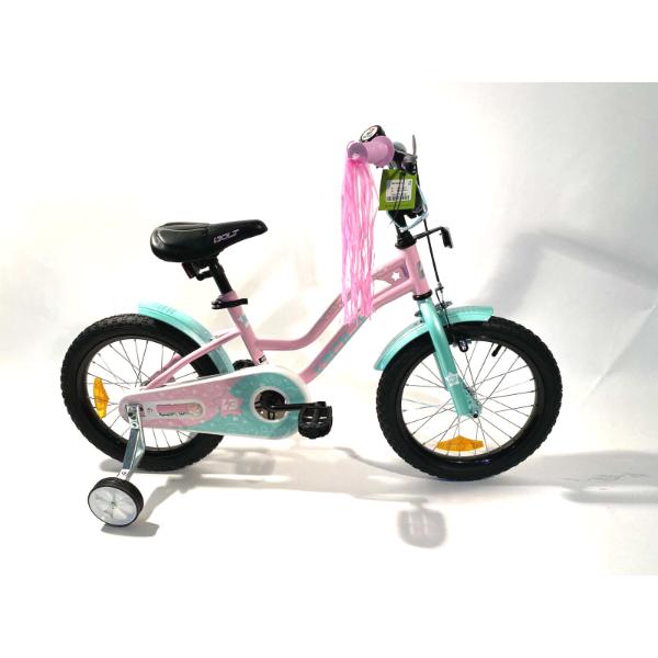 אופני ילדים BMX BOLT בצבע ורוד עם ירוק