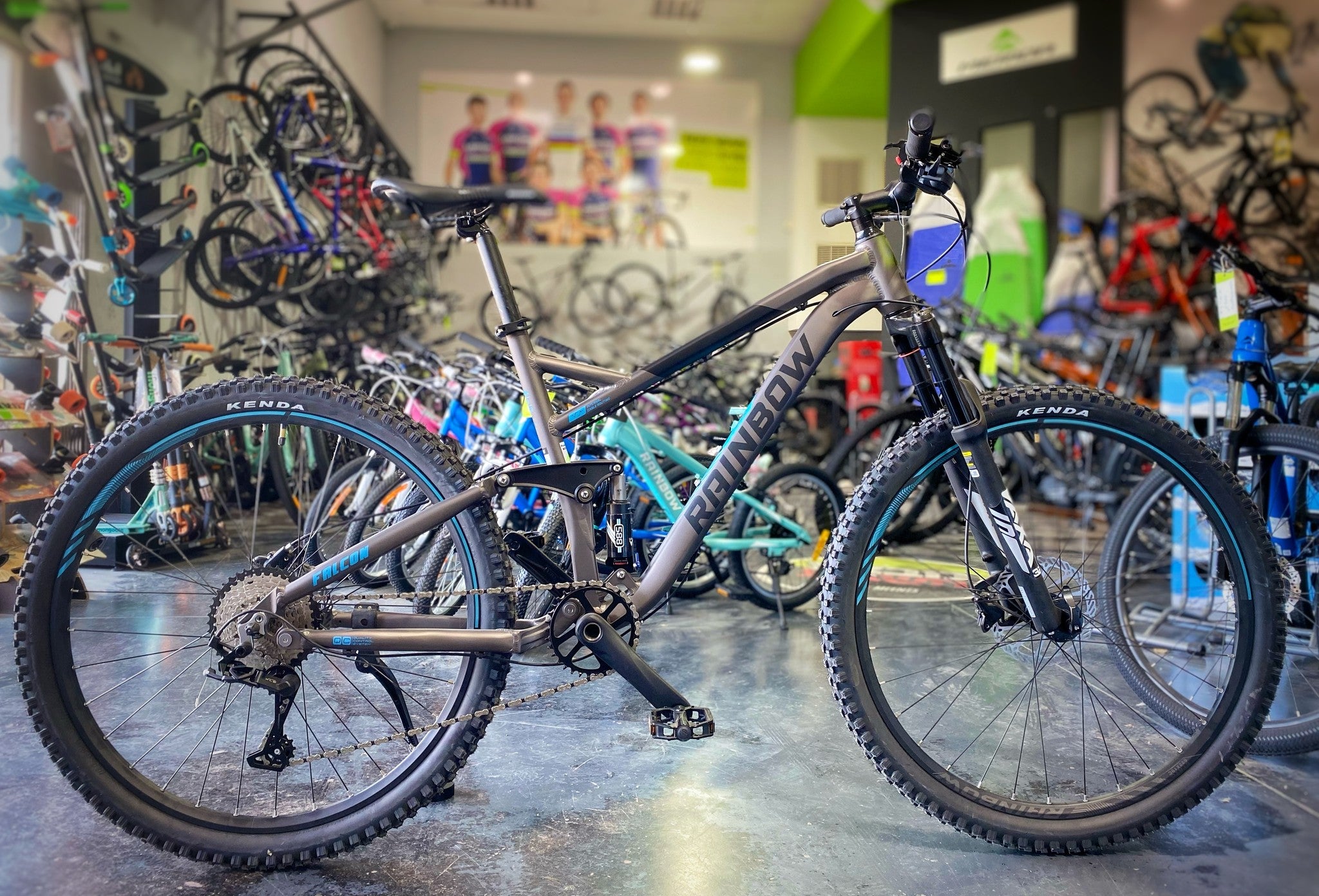 אופני הרים שיכוך מלא, אלומיניום, גלגל "29 RAINBOW FALCON-1