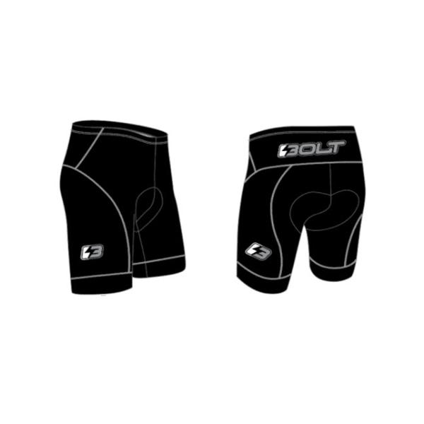 מכנסי רכיבה קצרים מרופדים BOLT BASIC BLACK