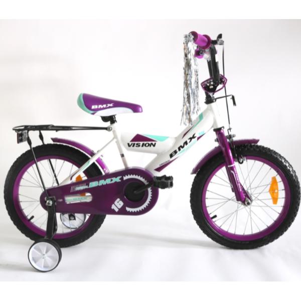 אופני ילדים BMX VISION בצבע לבן עם סגול