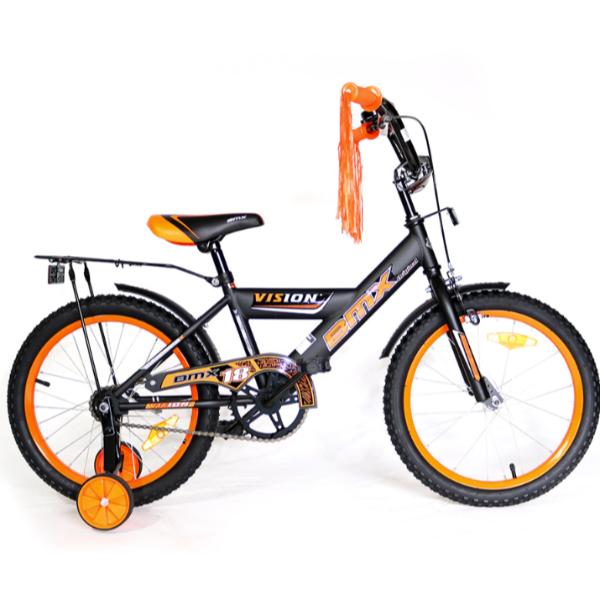 אופני ילדים BMX VISION בצבע שחור עם כתום