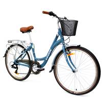 סלסלה קדמית ממתכת לאופני עיר - נתפסת בכידון